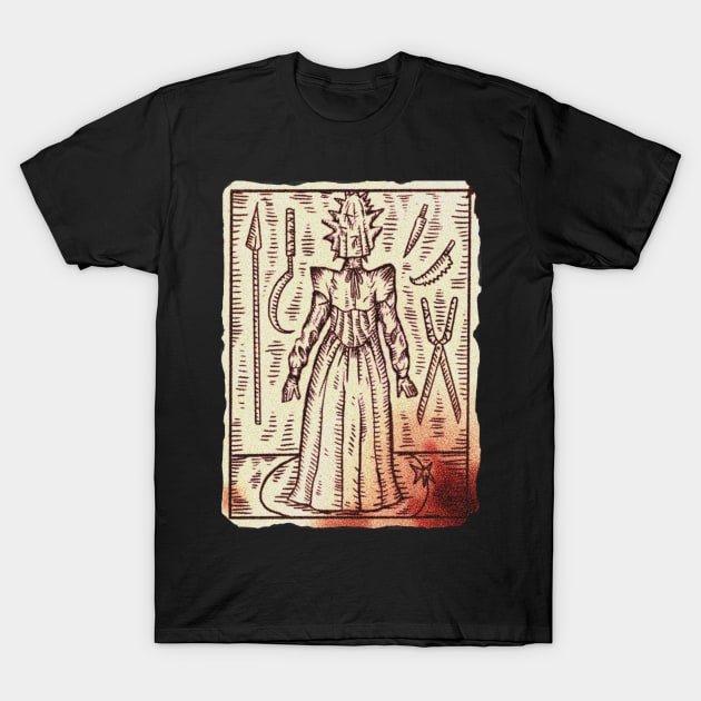 Woodcut Sister T-Shirt by SlimySwampGhost